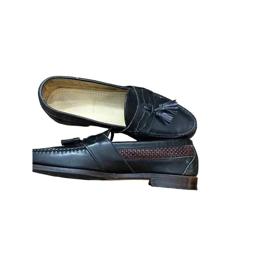 Allen Edmonds Maxfield Goodyear men’s Black Leather Tassel Loafers Size 11 D